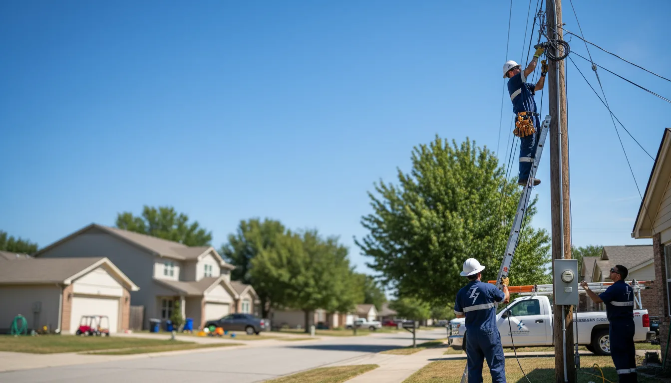 Residential electrician providing installation services in Matthews, MO